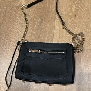 Rebecca Minkoff black leather Avery crossbody bag